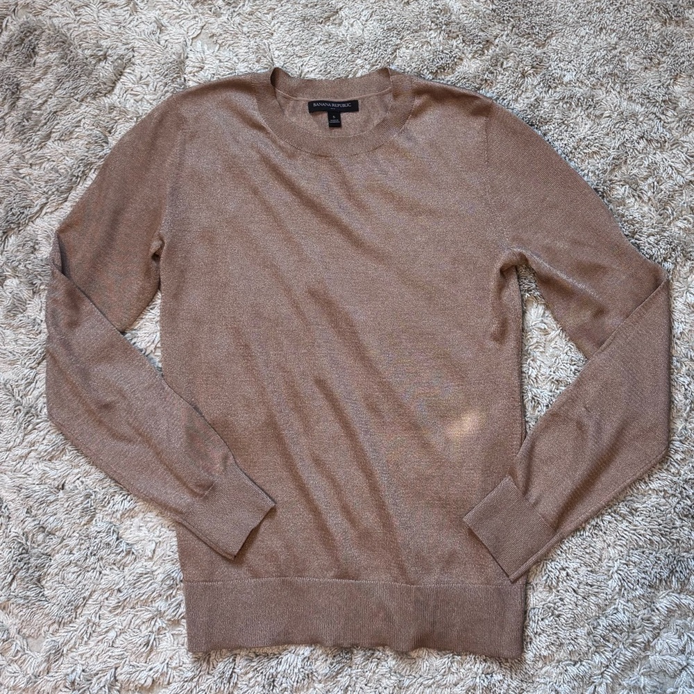 Banana Republic Gold Crewneck Sweater